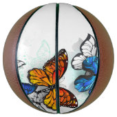 Flying Butterflies Morpho und Monarch Basketball (Vertikal)