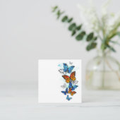 Flying Butterflies Morpho und Monarch Begleitkarte (Stehend Vorderseite)