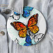 Flying Butterflies Morpho und Monarch Button (Beispiel)