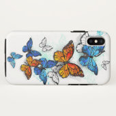Flying Butterflies Morpho und Monarch Case-Mate iPhone Hülle (Rückseite (Horizontal))