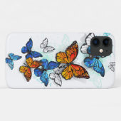 Flying Butterflies Morpho und Monarch Case-Mate iPhone Hülle (Rückseite (Horizontal))