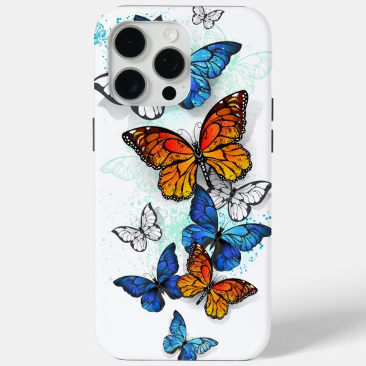Flying Butterflies Morpho und Monarch Case-Mate iPhone Hülle (Rückseite)