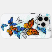 Flying Butterflies Morpho und Monarch Case-Mate iPhone Hülle (Rückseite (Horizontal))