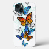 Flying Butterflies Morpho und Monarch Case-Mate iPhone Hülle (Rückseite)