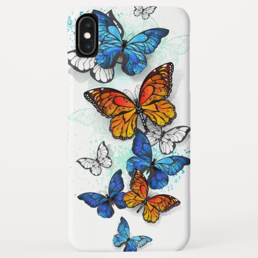 Flying Butterflies Morpho und Monarch Case-Mate iPhone Hülle (Rückseite)
