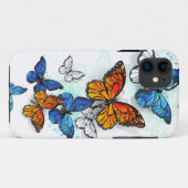 Flying Butterflies Morpho und Monarch Case-Mate iPhone Hülle (Rückseite (Horizontal))