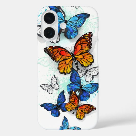 Flying Butterflies Morpho und Monarch Case-Mate iPhone Hülle (Rückseite)