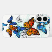 Flying Butterflies Morpho und Monarch Case-Mate iPhone Hülle (Rückseite (Horizontal))