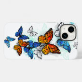 Flying Butterflies Morpho und Monarch Case-Mate iPhone Hülle (Rückseite (Horizontal))