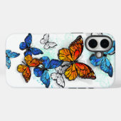 Flying Butterflies Morpho und Monarch Case-Mate iPhone Hülle (Rückseite (Horizontal))