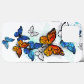 Flying Butterflies Morpho und Monarch Case-Mate iPhone Hülle (Rückseite (Horizontal))