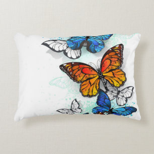 Flying Butterflies Morpho und Monarch Dekokissen