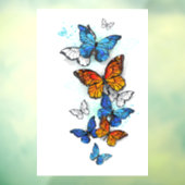 Flying Butterflies Morpho und Monarch Fensteraufkleber (Blatt 3)