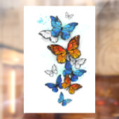 Flying Butterflies Morpho und Monarch Fensteraufkleber (Blatt 2)