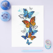 Flying Butterflies Morpho und Monarch Flyer (Einzeln)
