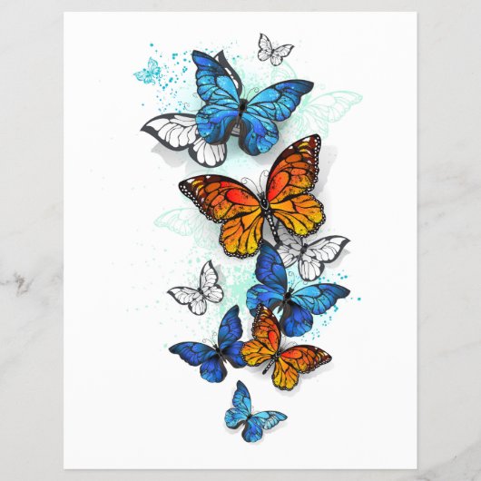 Flying Butterflies Morpho und Monarch Flyer (Vorne)