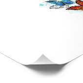 Flying Butterflies Morpho und Monarch Fotodruck (Ecke)