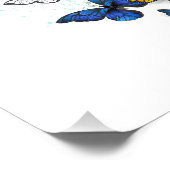 Flying Butterflies Morpho und Monarch Fotodruck (Ecke)