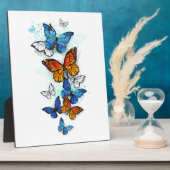 Flying Butterflies Morpho und Monarch Fotoplatte (Seite)
