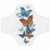 Flying Butterflies Morpho und Monarch Fußball (Flach)