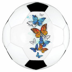 Flying Butterflies Morpho und Monarch Fußball