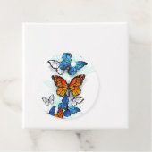 Flying Butterflies Morpho und Monarch Geschenkanhänger (Beispiel)