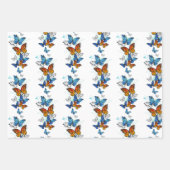 Flying Butterflies Morpho und Monarch Geschenkpapier Set (Vorderseite 3)