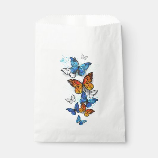 Flying Butterflies Morpho und Monarch Geschenktütchen (Vorderseite)