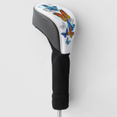 Flying Butterflies Morpho und Monarch Golf Headcover (angewinkelt)