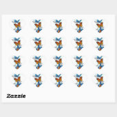 Flying Butterflies Morpho und Monarch Herz-Aufkleber (Blatt)