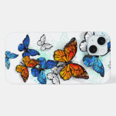 Flying Butterflies Morpho und Monarch iPhone Hülle (Rückseite (Horizontal))