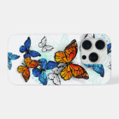 Flying Butterflies Morpho und Monarch iPhone Hülle (Rückseite (Horizontal))