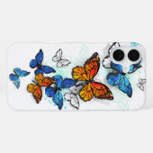 Flying Butterflies Morpho und Monarch iPhone Hülle (Rückseite (Horizontal))
