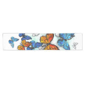 Flying Butterflies Morpho und Monarch Kurzer Tischläufer (Horizontal)