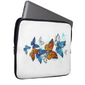 Flying Butterflies Morpho und Monarch Laptopschutzhülle (Vorne Rechts)