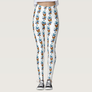 Flying Butterflies Morpho und Monarch Leggings