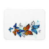 Flying Butterflies Morpho und Monarch Magnet (Horizontal)
