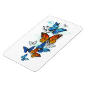 Flying Butterflies Morpho und Monarch Magnet (Linke Seite)