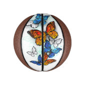 Flying Butterflies Morpho und Monarch Mini Basketball (Vertikal)