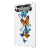 Flying Butterflies Morpho und Monarch Mini Klemmbrett (Gewinkelt2)