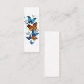 Flying Butterflies Morpho und Monarch Mini Visitenkarte (Vorne/Hinten)