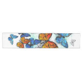 Flying Butterflies Morpho und Monarch Mittelgroßer Tischläufer (Horizontal)