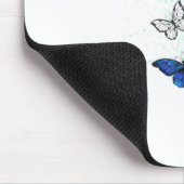 Flying Butterflies Morpho und Monarch Mousepad (Ecke)