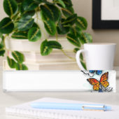 Flying Butterflies Morpho und Monarch Namensplakette