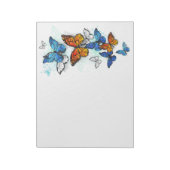 Flying Butterflies Morpho und Monarch Notizblock (Rotiert)