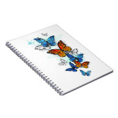 Flying Butterflies Morpho und Monarch Notizblock (Rechte Seite)