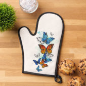 Flying Butterflies Morpho und Monarch Ofenhandschuh (Oben unten)