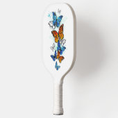 Flying Butterflies Morpho und Monarch Pickleball Schläger (Links)