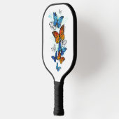 Flying Butterflies Morpho und Monarch Pickleball Schläger (Links)