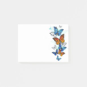 Flying Butterflies Morpho und Monarch Post-it Klebezettel